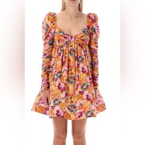 NWT Zimmerman Violet Twist Front Mini Dress, Sz US 8